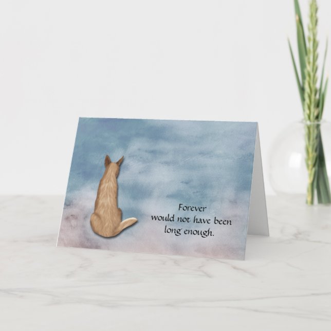 Loss of Australian Cattle Dog Sympathy Holiday Card (Front)