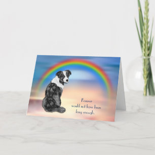 Loss of Australian Shepherd Rainbow Sympathy Card