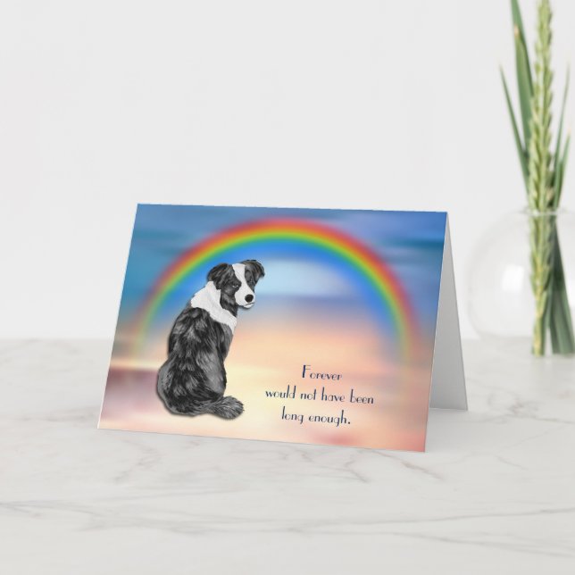 Loss of Australian Shepherd Rainbow Sympathy Card (Front)