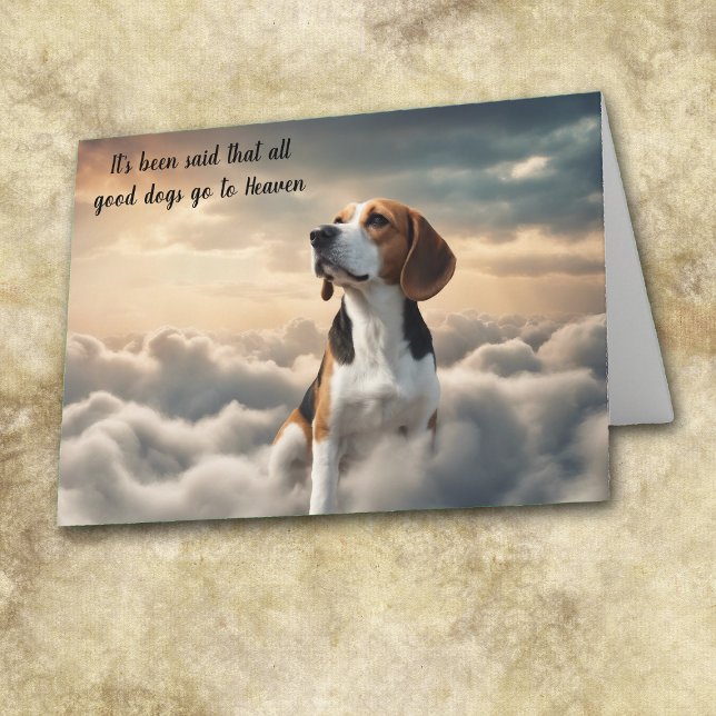 Loss of Beagle Dog Heaven Sympathy Card (Creator Uploaded)