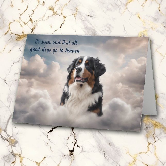 Loss of Bernese Mountain Dog Heaven Sympathy Card (Creator Uploaded)