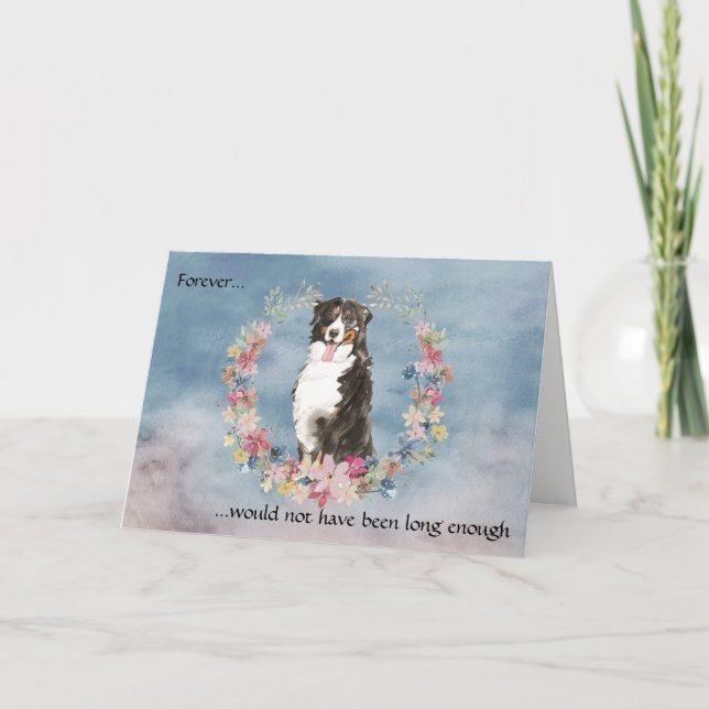 Loss of Bernese Mountain Dog Sympathy Card (Front)