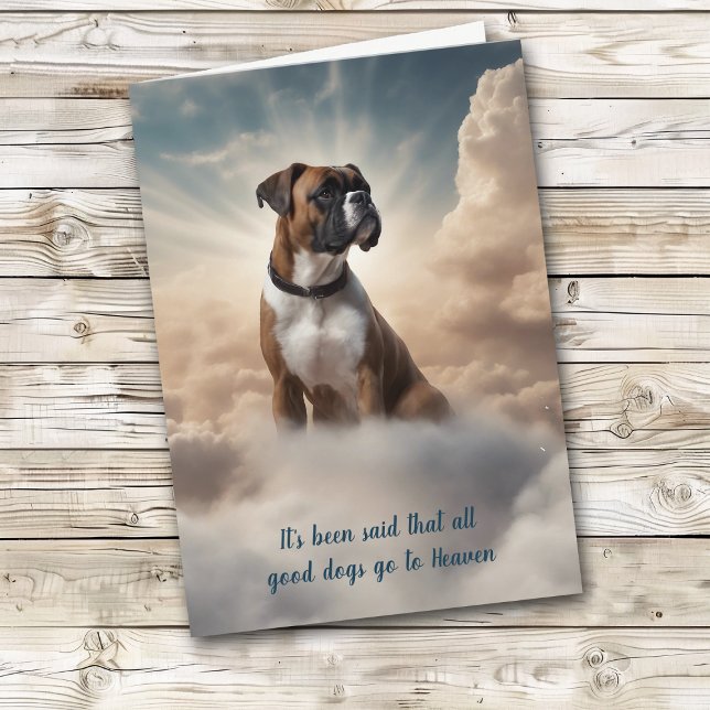 Loss of Boxer Dog Heaven Sympathy Card (Creator Uploaded)