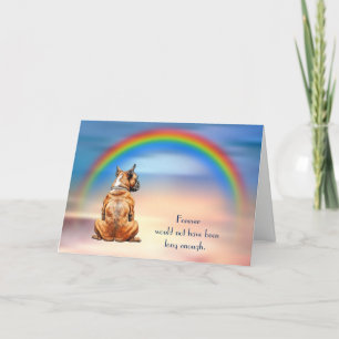 Loss of Boxer Rainbow Sympathy Card 2
