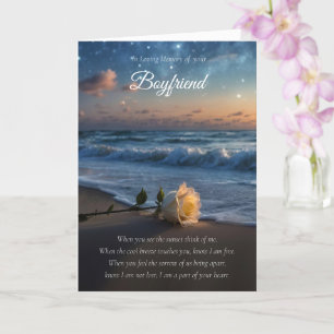 Loss of Boyfriend Sympathy on the Beach Card