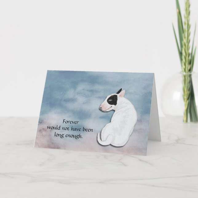 Loss of Bull Terrier Condolence Sympathy Card (Front)