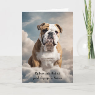 Loss of Bulldog Heaven Sympathy Card