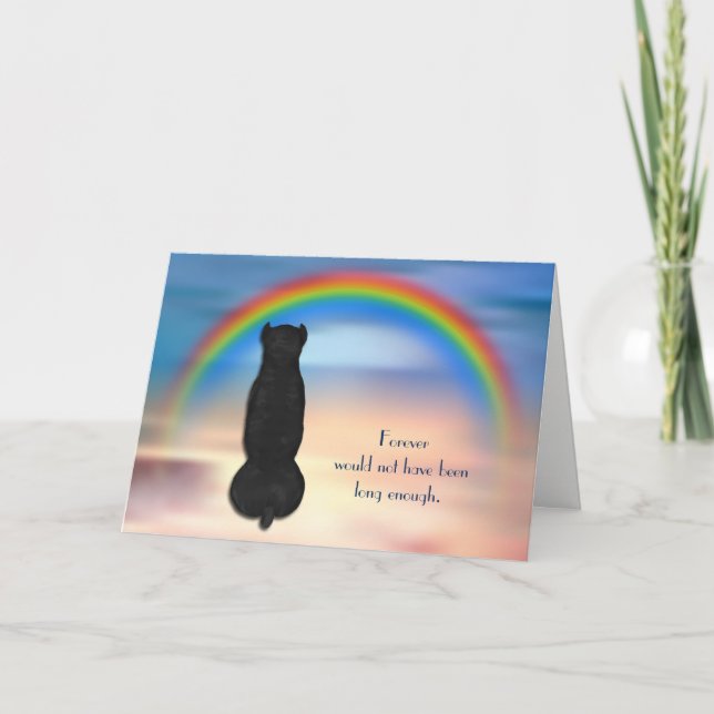 Loss of Cane Corso Dog Rainbow Sympathy Holiday Card (Front)