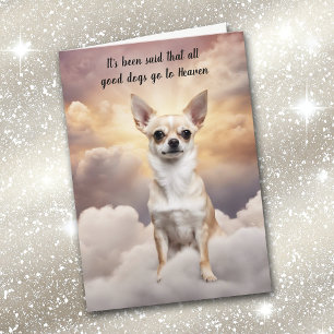 Loss of Chihuahua Dog Heaven Sympathy Card