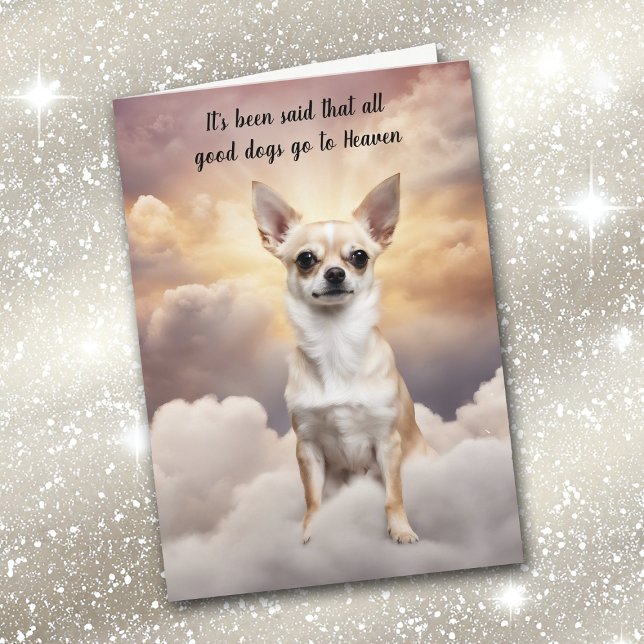 Loss of Chihuahua Dog Heaven Sympathy Card (Creator Uploaded)