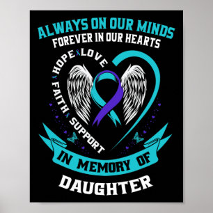 Loss Of Daughter Suicide Awareness Prevention Wing Poster