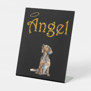 Loss of Dog Angel Dachshund Desk Sign