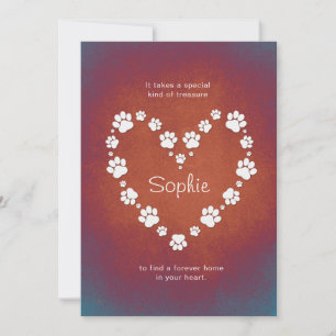 Loss of Dog / Cat Pawprint Heart Rainbow Sympathy