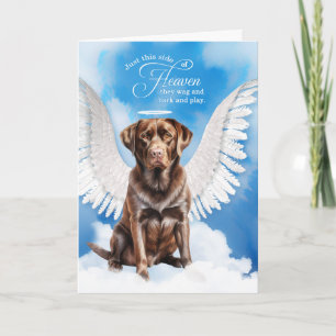 Loss of Dog Chocolate Lab Retriever Pet Sympathy Card