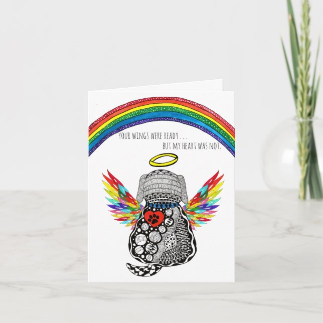 Loss of Dog Condolence Sympathy Greeting Card (Front)