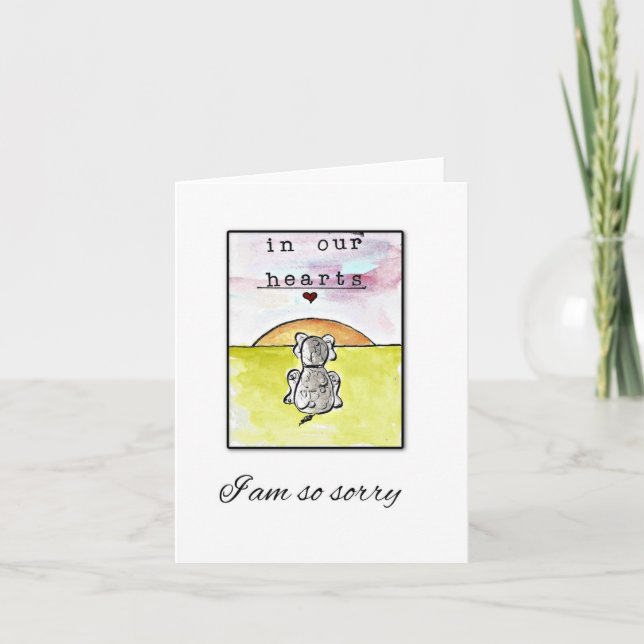 Loss of Dog, Pet Sympathy Card (Front)