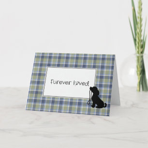 Loss of Dog Sympathy With Plaid Frame Card