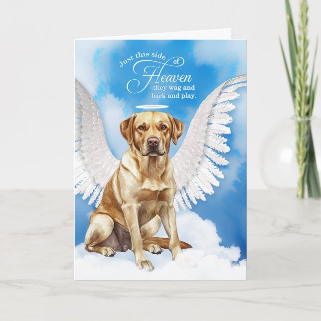 Loss of Dog Yellow Labrador Retriever Pet Sympathy Card (Front)