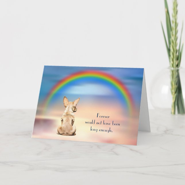Loss of Fawn Chihuahua Rainbow Sympathy Card (Front)