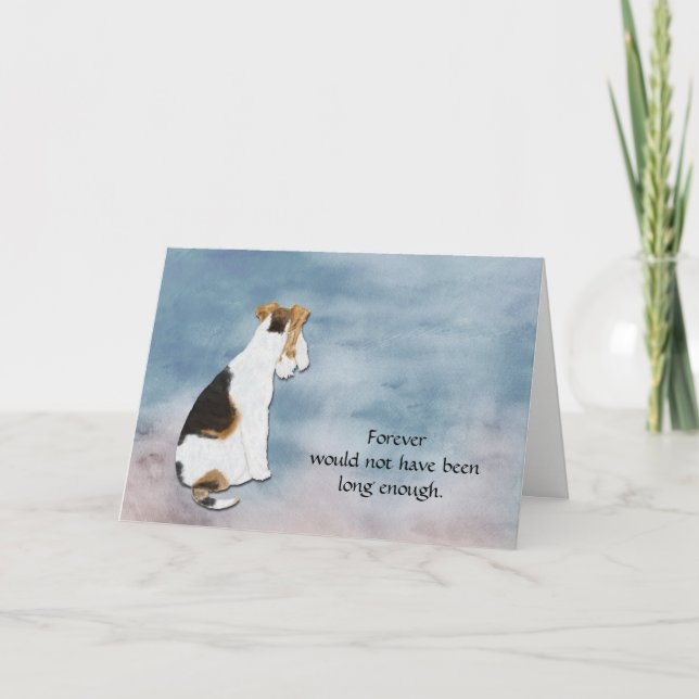 Loss of Fox Terrier Condolence Sympathy Card (Front)