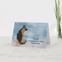 Loss of German Shepherd Dog Sympathy Card