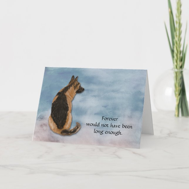 Loss of German Shepherd Dog Sympathy Card (Front)