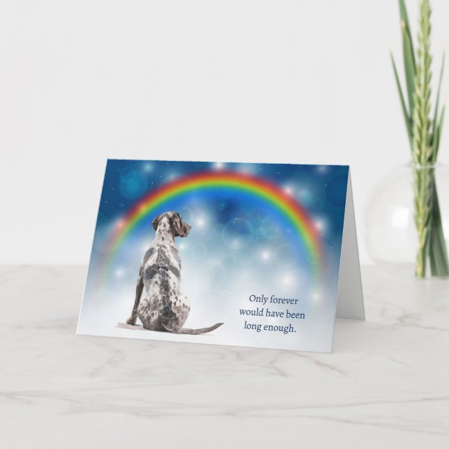 Loss of German Shorthaired Pointer Night Lights Holiday Card (Front)