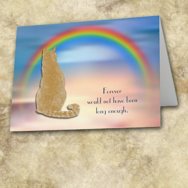 Loss of Ginger Cat Rainbow Sympathy Card (Creator Uploaded)