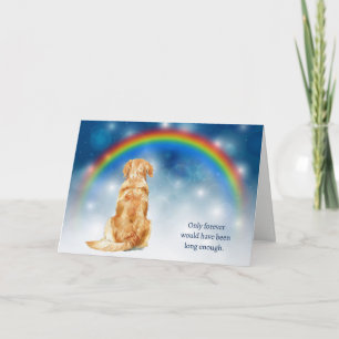 Loss of Golden Retriever Dog Night Lights Sympathy Holiday Card