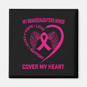 Loss Of Granddaughter Breast Cancer Heart Wings Ck Magnet