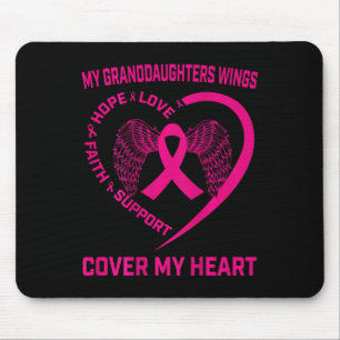 Loss Of Granddaughter Breast Cancer Heart Wings Ck Mouse Mat