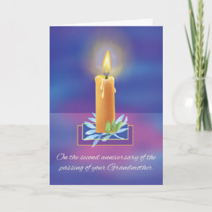 Loss of Grandmother Second Anniversary Religious Card