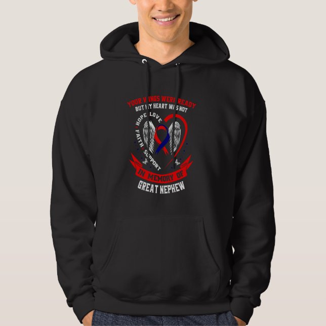 Loss of Great Nephew CHD Awareness Products Heart  Hoodie (Front)