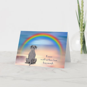Loss of Grey Staffordshire Terrier Rainbow Holiday Card