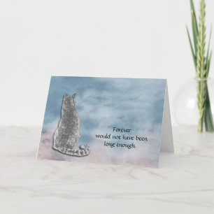 Loss of Grey Tabby Cat Sympathy Condolence Card