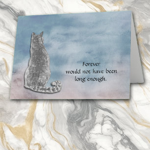 Loss of Grey Tabby Cat Sympathy Condolence Card