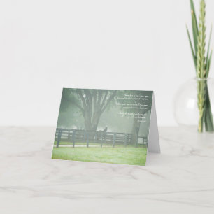 Loss of Horse Poem Custom Message Sympathy Card