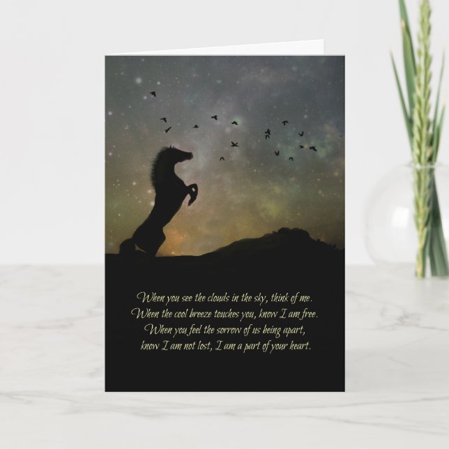 Loss of Horse Sympathy Card (Front)
