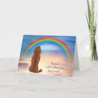 Loss of Irish Setter Dog Rainbow Sympathy