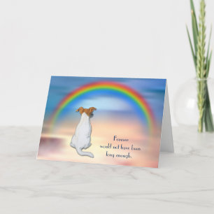 Loss of Jack Russell Terrier Rainbow Sympathy Card
