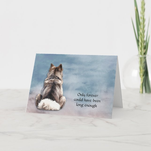 Loss of Keeshond Dog Sympathy Card (Front)