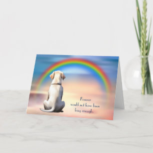 Loss of Light Yellow Lab Rainbow Sympathy Card