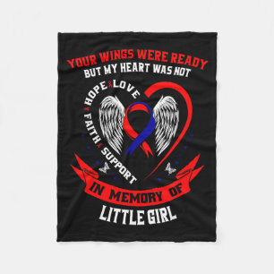 Loss Of Little Girl Chd Awareness Month Heart Dise Fleece Blanket