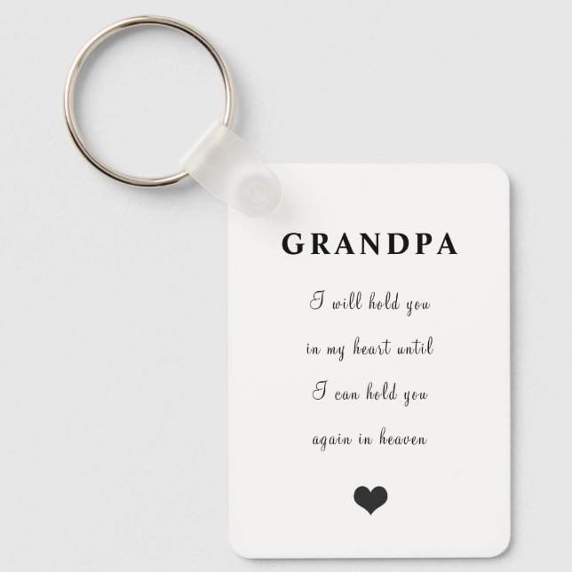 Loss of love one grandpa remembrance photo key ring (Front)