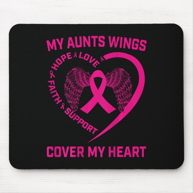 Loss Of Loved One Aunt Breast Cancer Awareness Ck  Mouse Mat (Front)