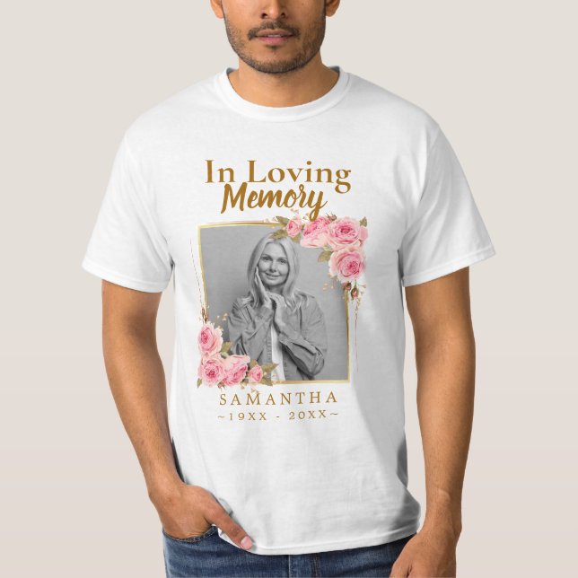 Loss of Mother Photo In Loving Memory T-Shirt (Front)