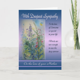 Loss of Mother - With Deepest Sympathy Card