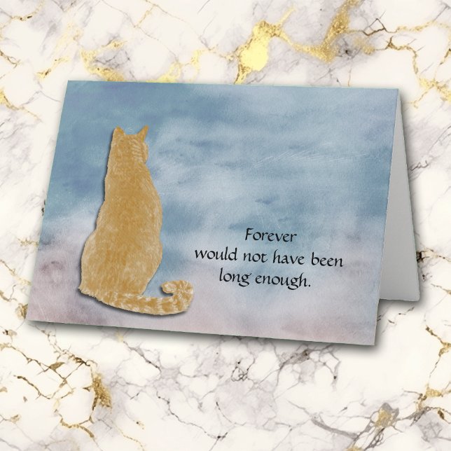 Loss of Orange Tabby Cat Sympathy Card (Creator Uploaded)
