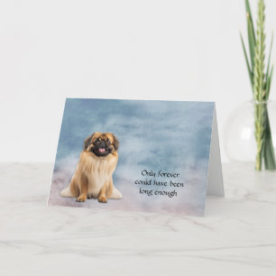 Loss of Pekingese Dog Sympathy Card
