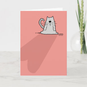 Loss of Pet, Cat, Heart Card